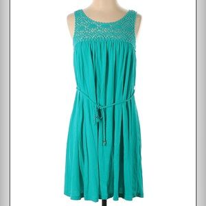 H&M Turquoise Crochet Dress
